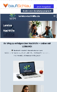 Webseite Lernivo Nachhilfe